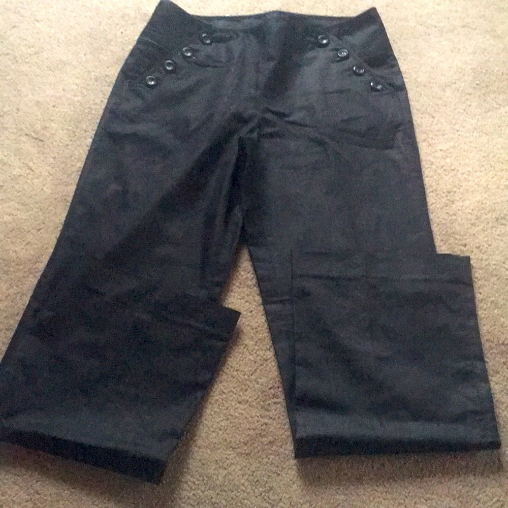 Great Willi Smith Black Dress Slacks Sailor Style